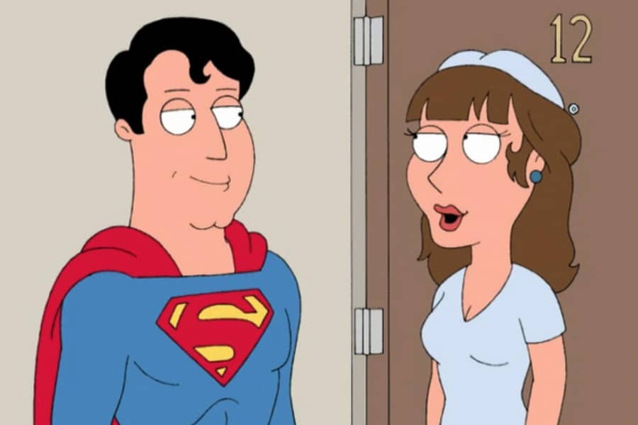 Superman talks with Lois