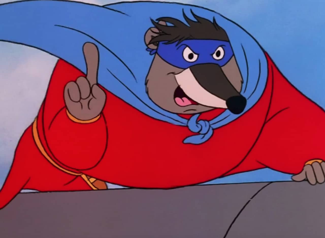 the Red Badger of Courage superhero