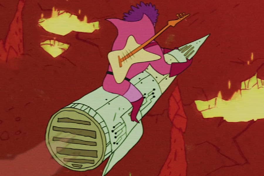 5 Zillion Man riding a rocket