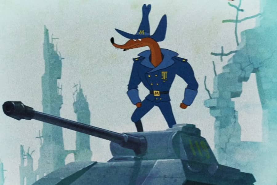 Major Manslaughter, a weasle standing on a tank