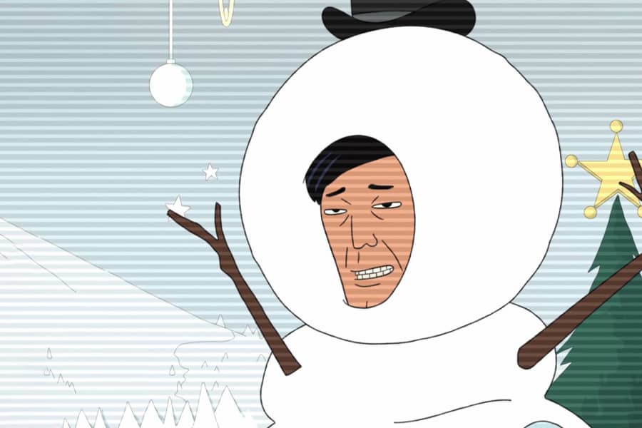 Reid Harrison dressed as a snowman