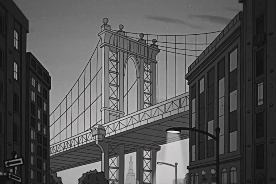 the Brooklyn Bridge