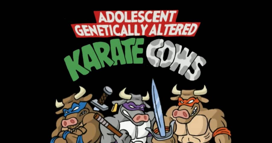 Adolescent Genetically Modified Karate Cows