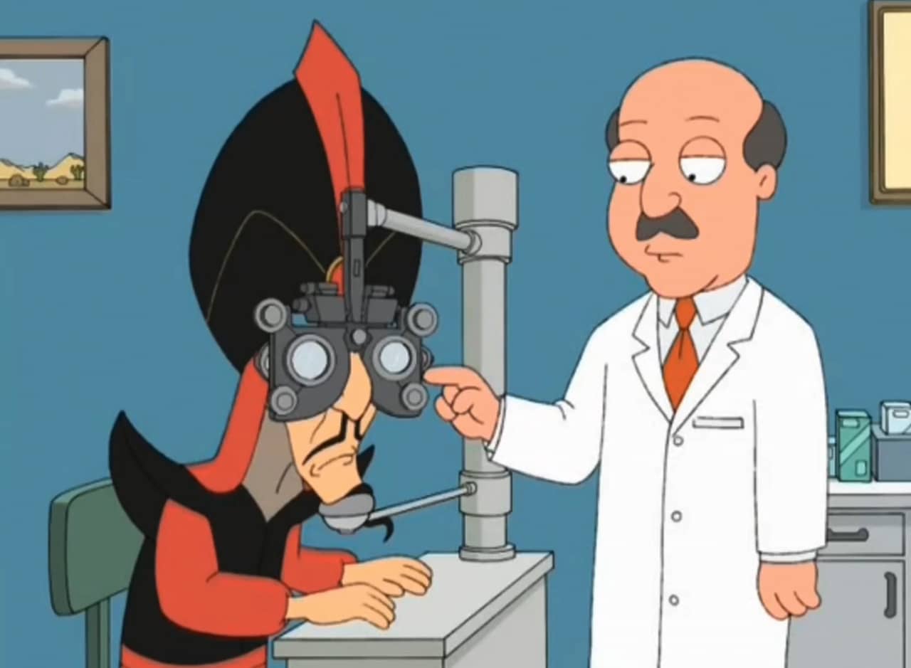 Jafar at the eye doctor