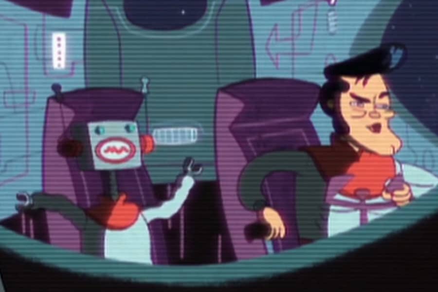 Orpheus and Mr. Micro in the cockpit