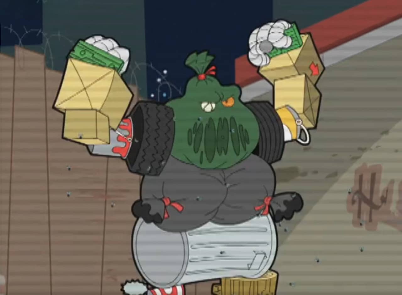 monster made of trash
