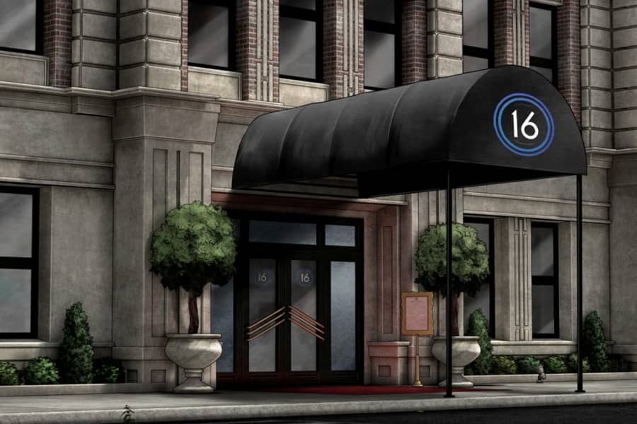 outside of Seize restaurant