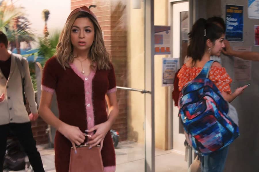 Lexi walking into school