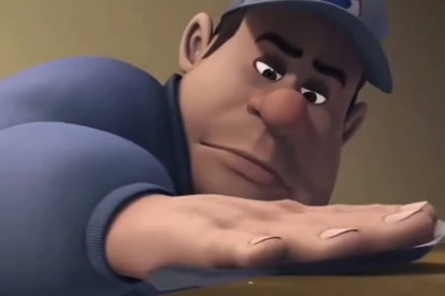 Bionic Janitor dramatically wiping up a speck of dust