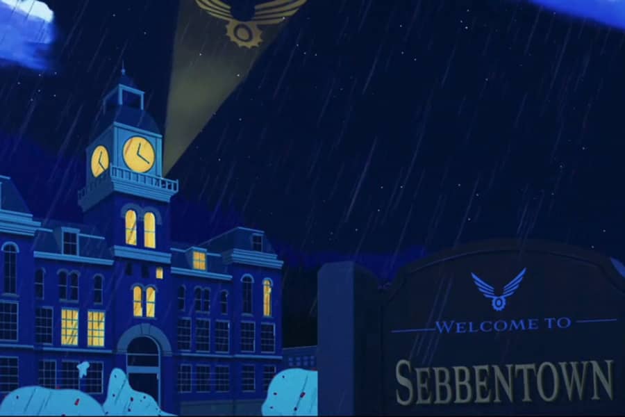 Birdgirl signal in the air in Sebbentown