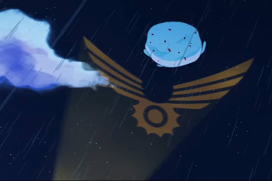 meteor flying past the signal in the sky
