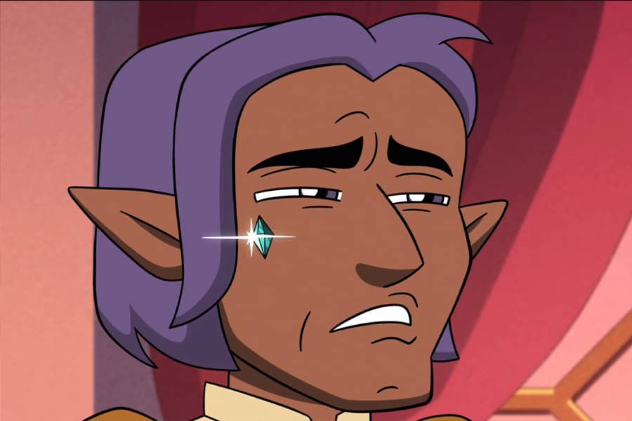 rich witch crying a shiny diamond