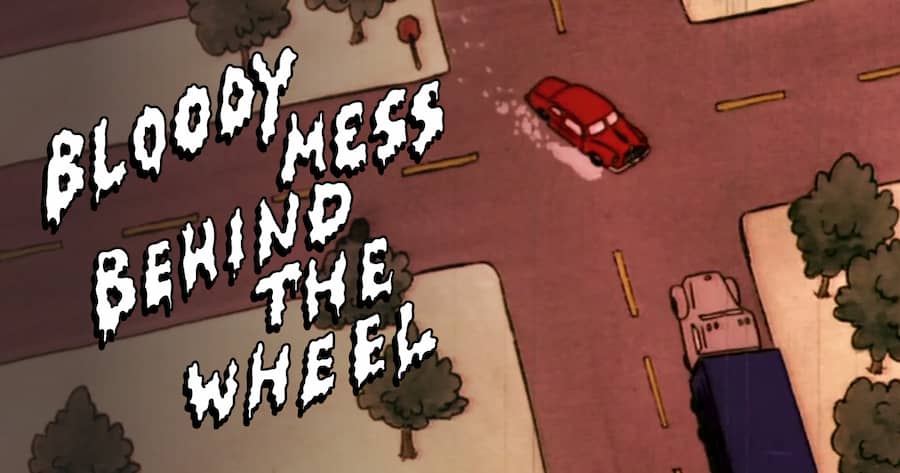 Bloody Mess Behind The Wheel