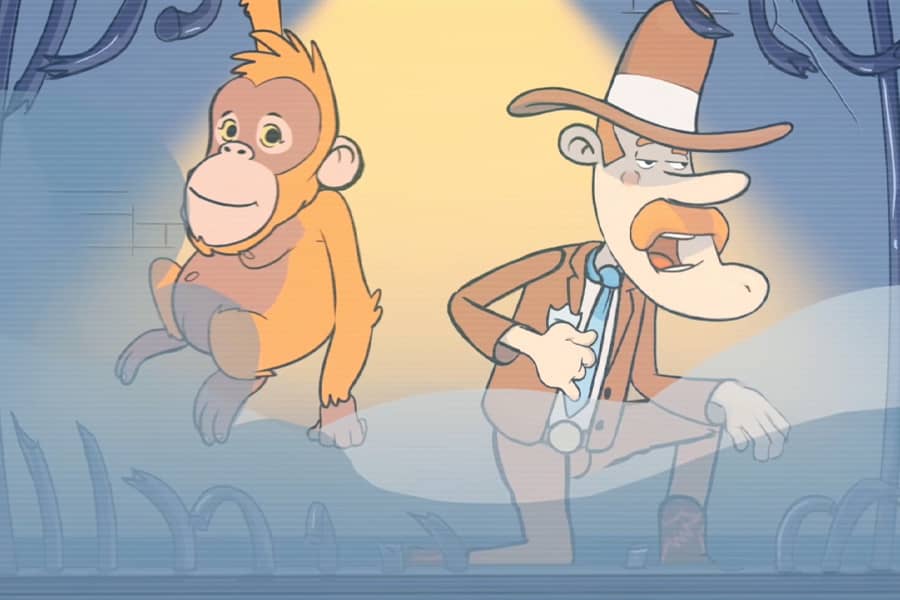 Bongo and McGillicuddy busting out of a jail cell