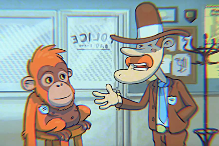 Bongo and McGillicuddy in the precinct