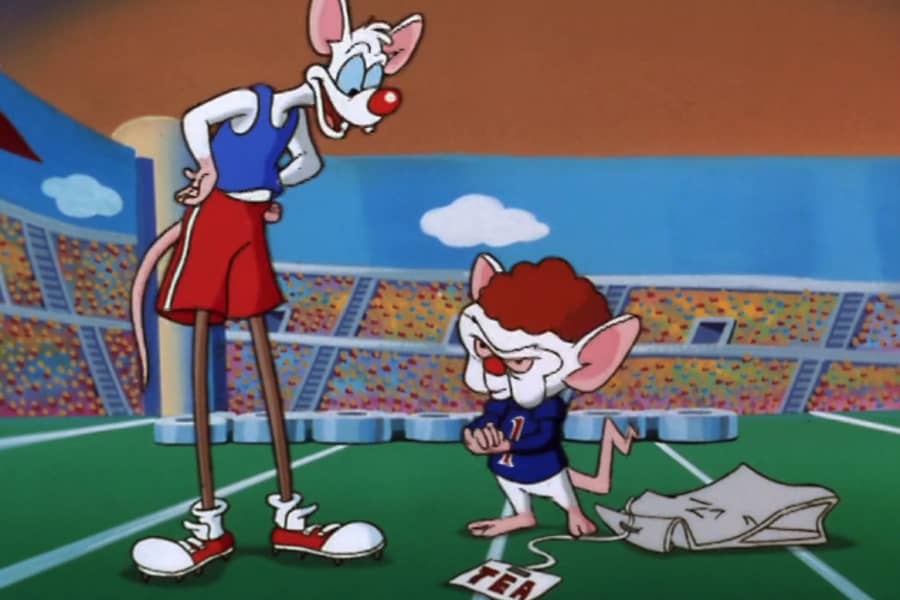 Brain talking with Meadowlark Lemon, a mouse on stilts