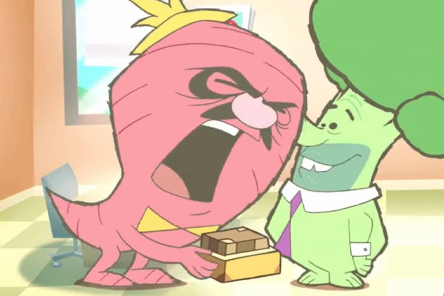 Mr. Gabodoglophordia yelling at Broccoli Head