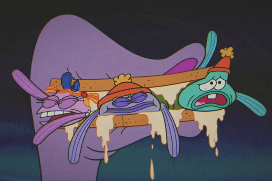 fish kids squished inside s’mores