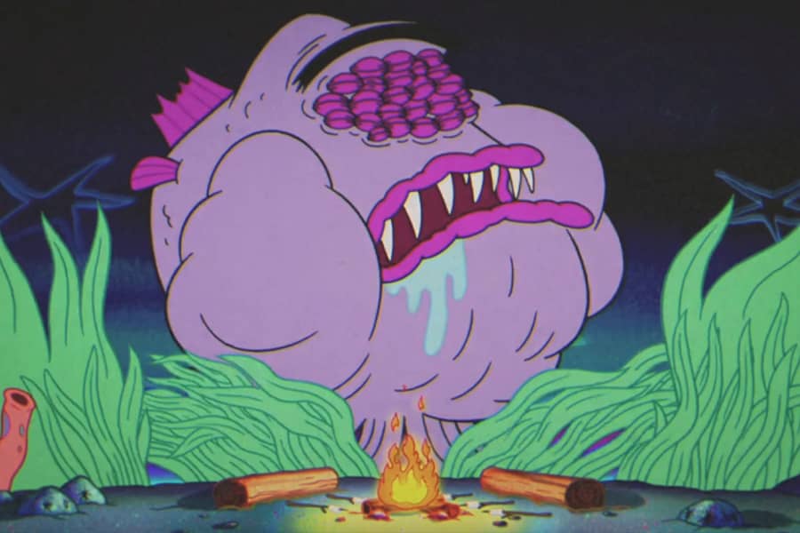 big monster chomping and drooling