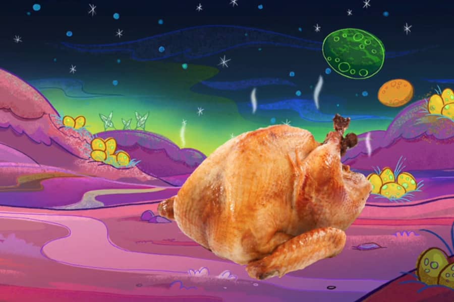 a roast chicken