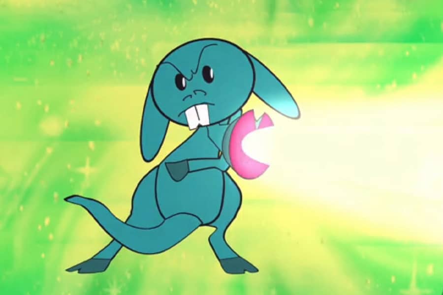 Donkeytron shooting a laser