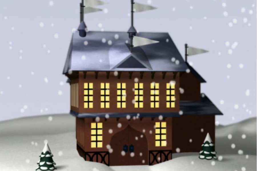 Santa’s house in the North Pole