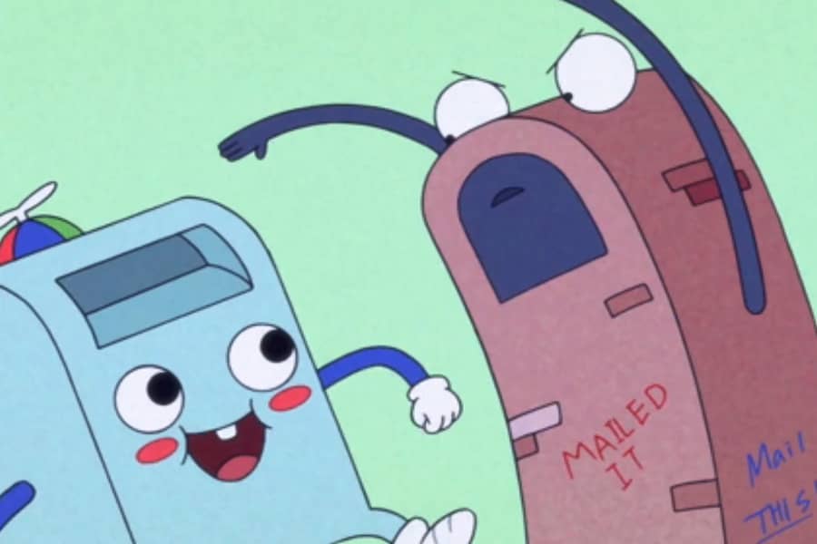 Chubbles kicking a brick mailbox pillar