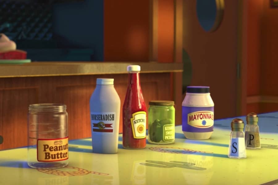 condiments pretending to be not alive