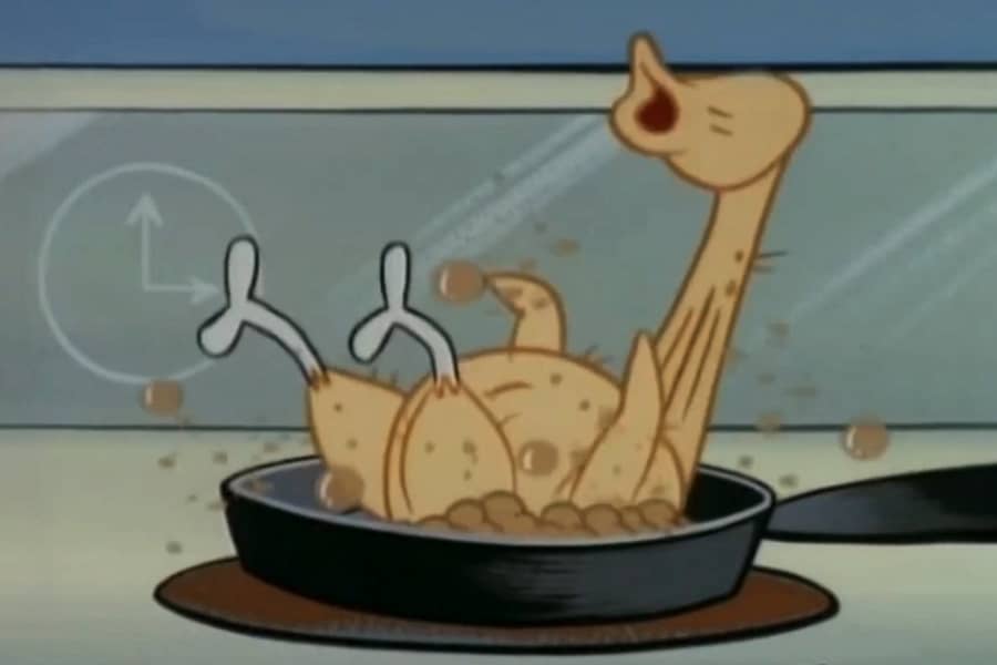 chicken sitting in the pan