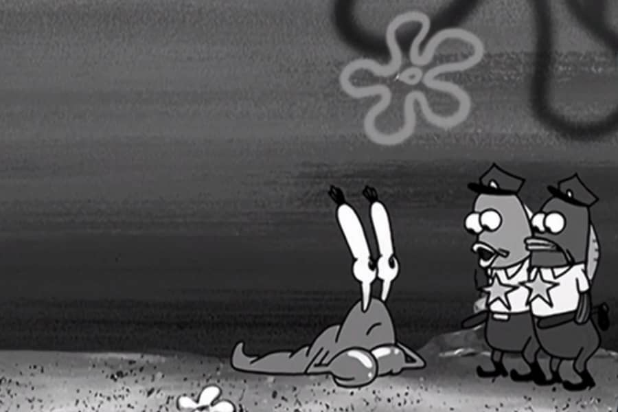 victim crab talking to the fish cops
