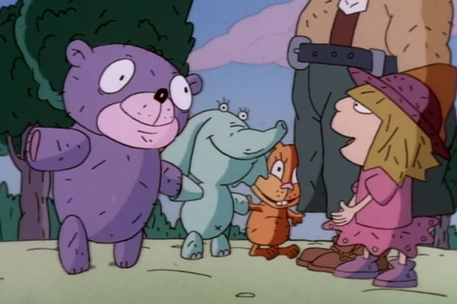 Cuddles talks with the girl