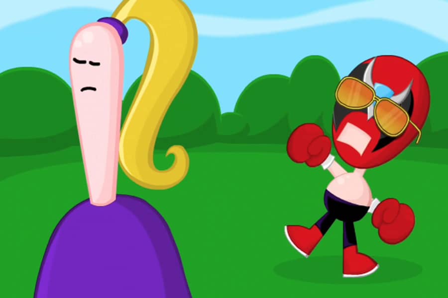 Strong Bad with Marzipan