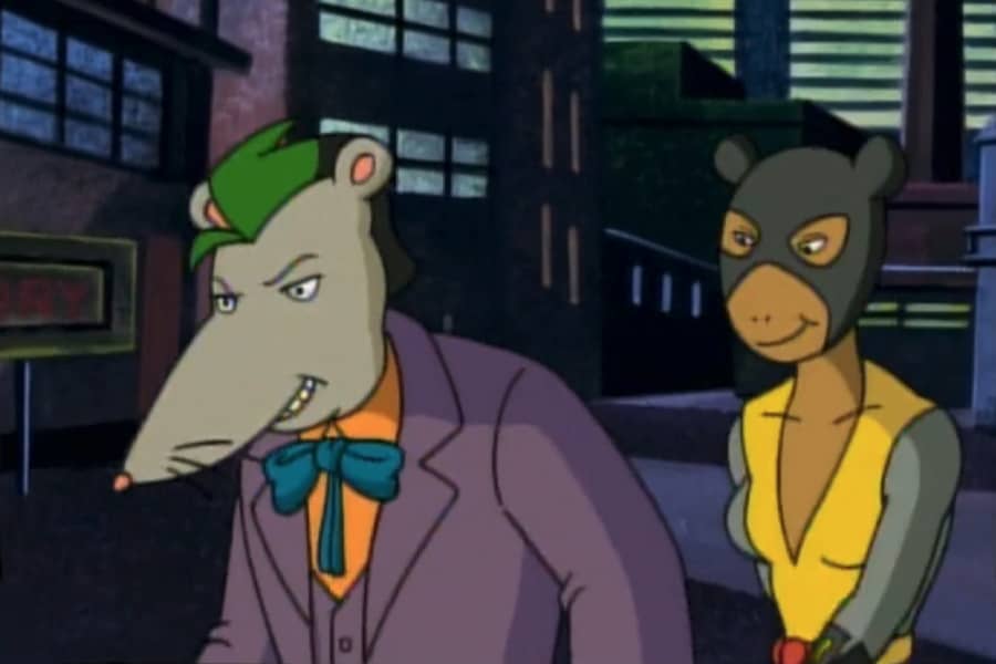 a rat Joker and a Catwoman lookalike