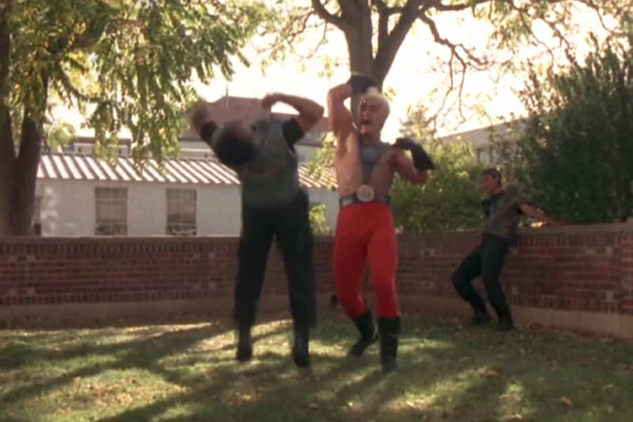 Dave Dragon punches a guy