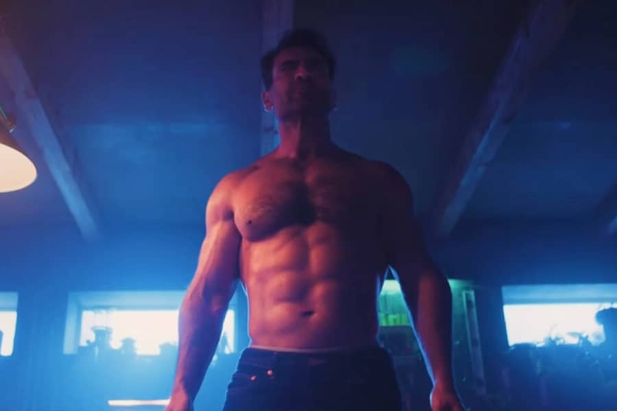 Kumail, buff and shirtless