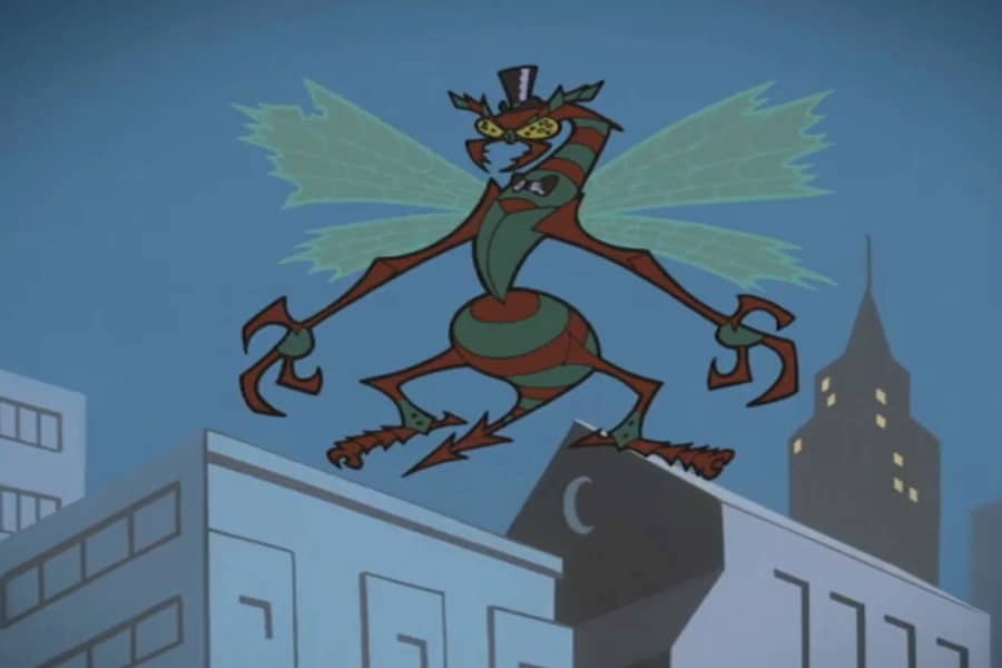 a giant bug-like villain