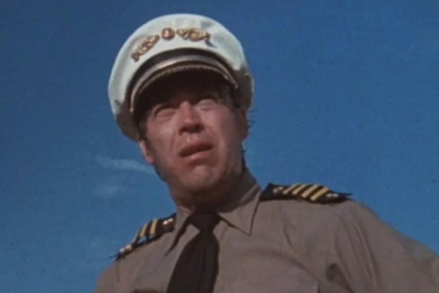 the pilot looking exhausted