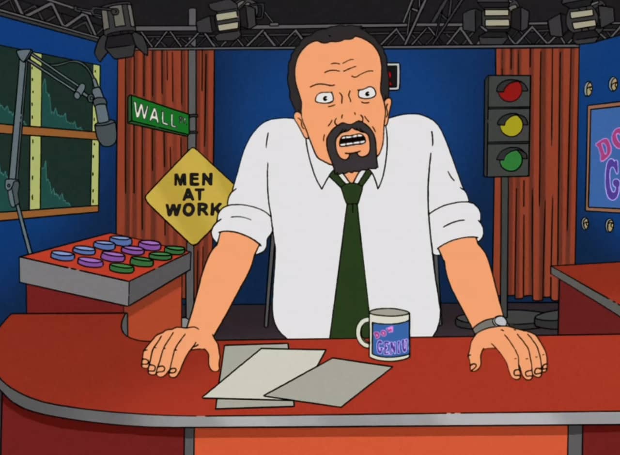 the Dow Genius in his chaoticly decorated studio