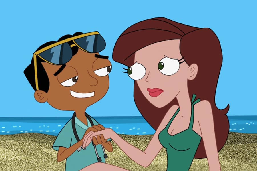 Dr. Baljeet caring for a woman on the beach