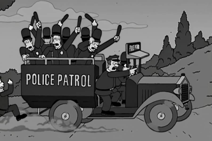 Police Patrol car full of officers
