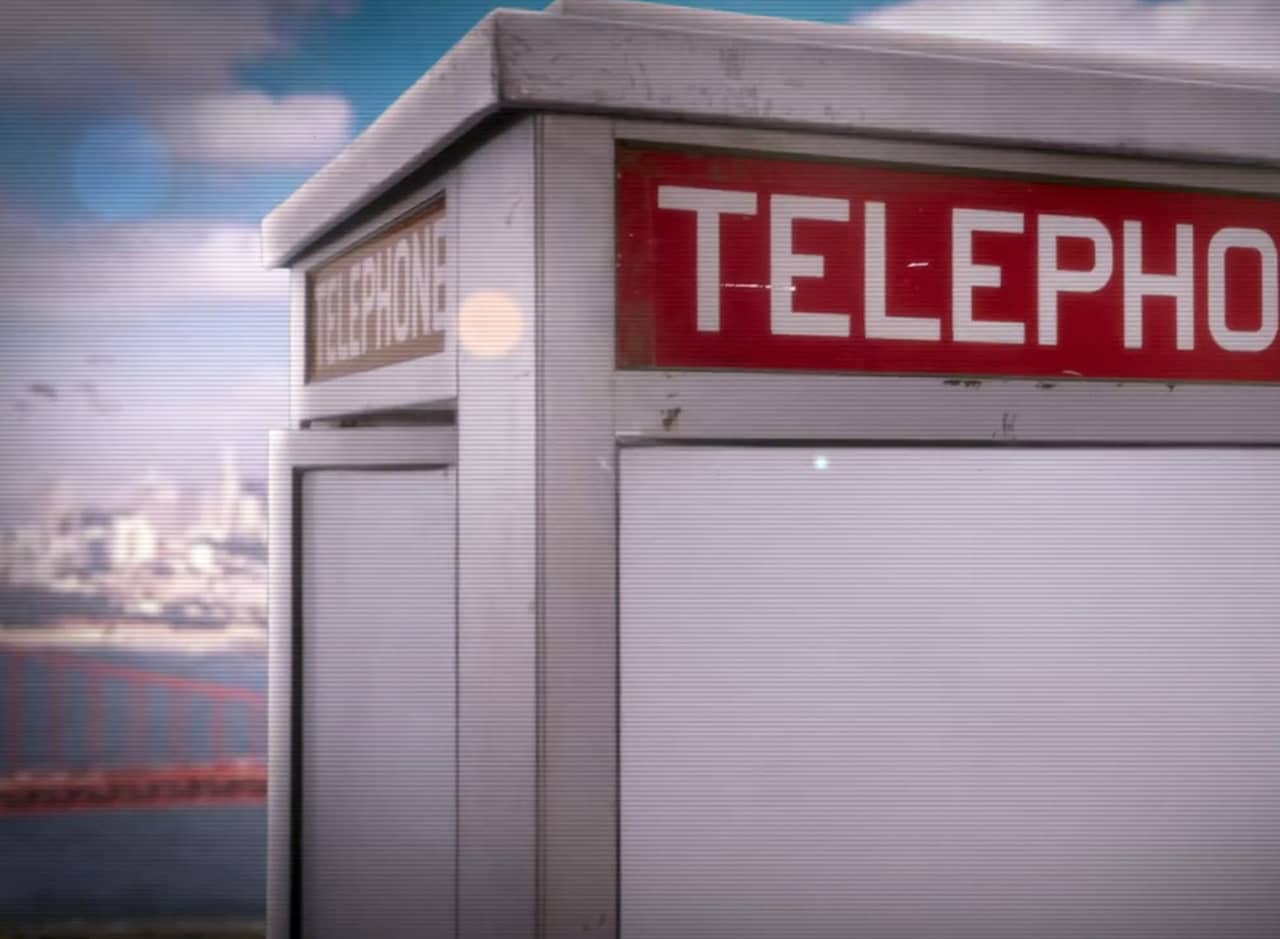 a telephone booth