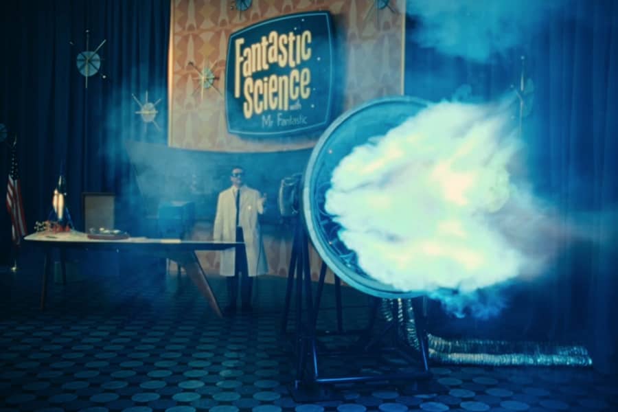 engine giving off a big blue flame