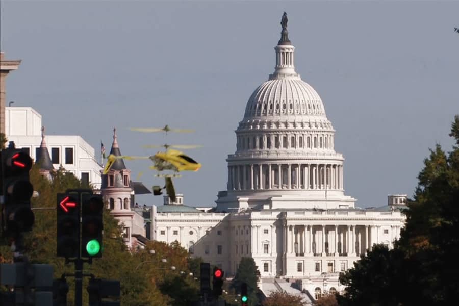 little remote control Fartcopter at the U.S. Capitol