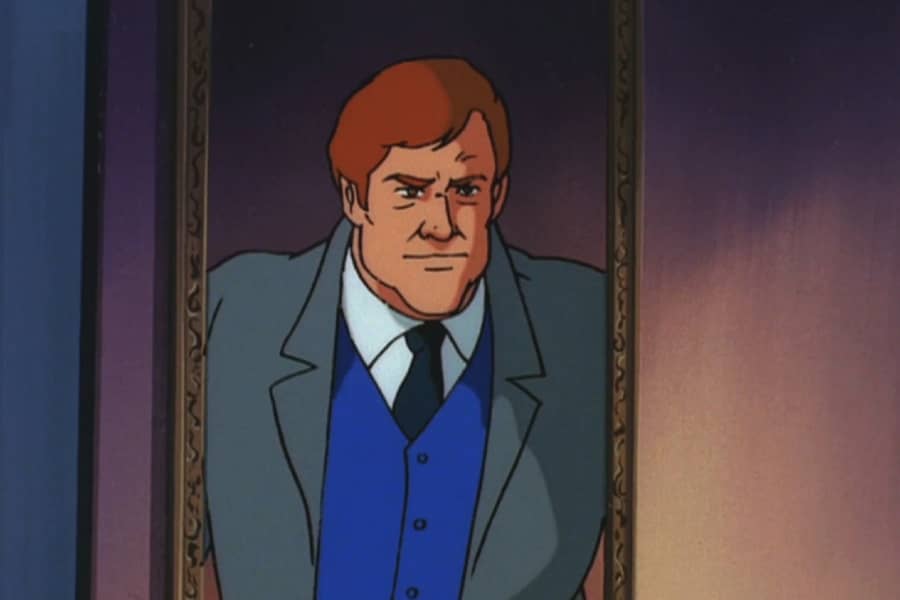 man’s reflection
