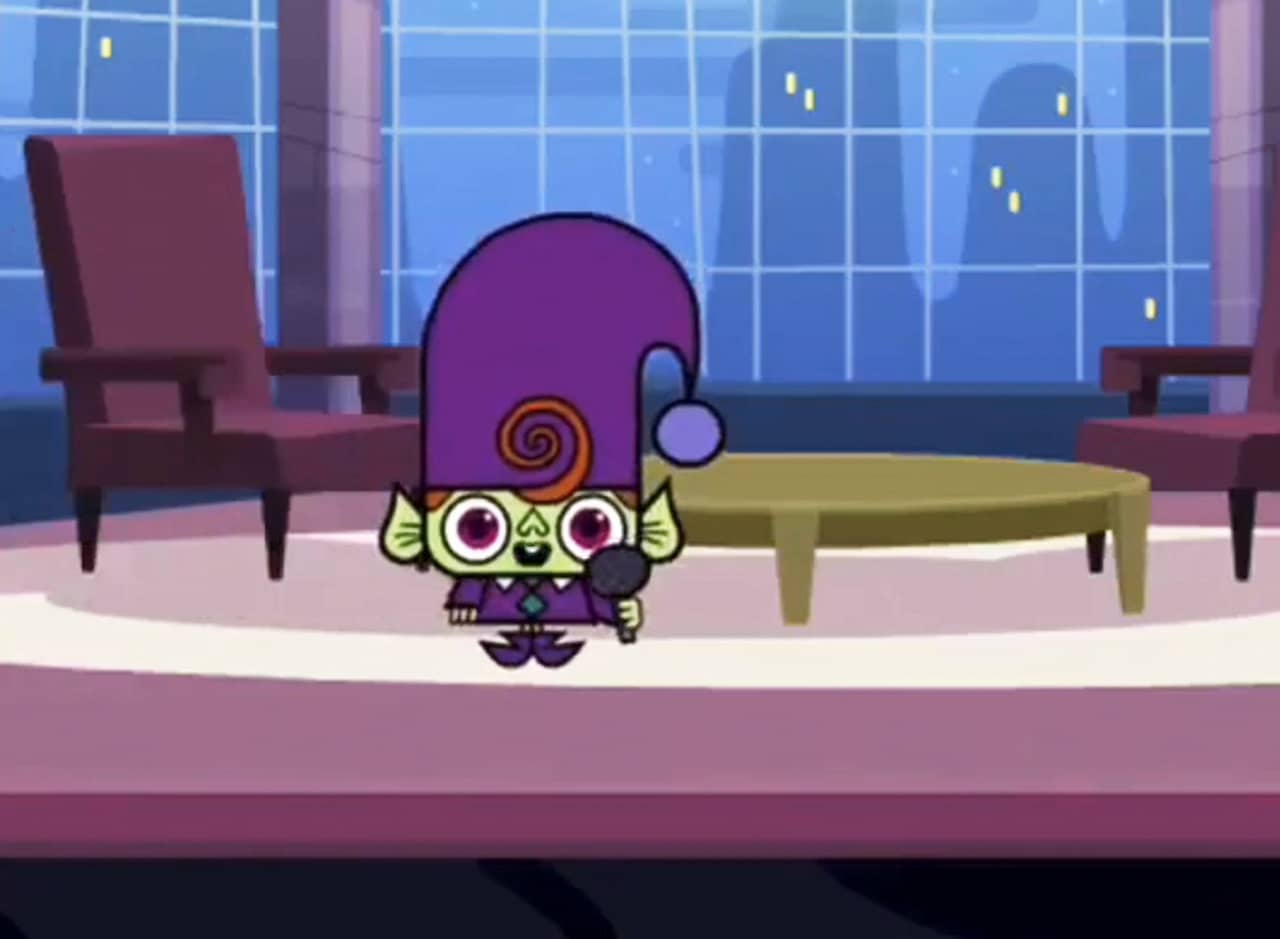 F. Elf, a small elf talk show host