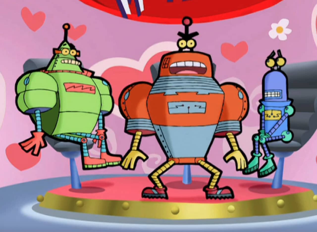 three robot suitors