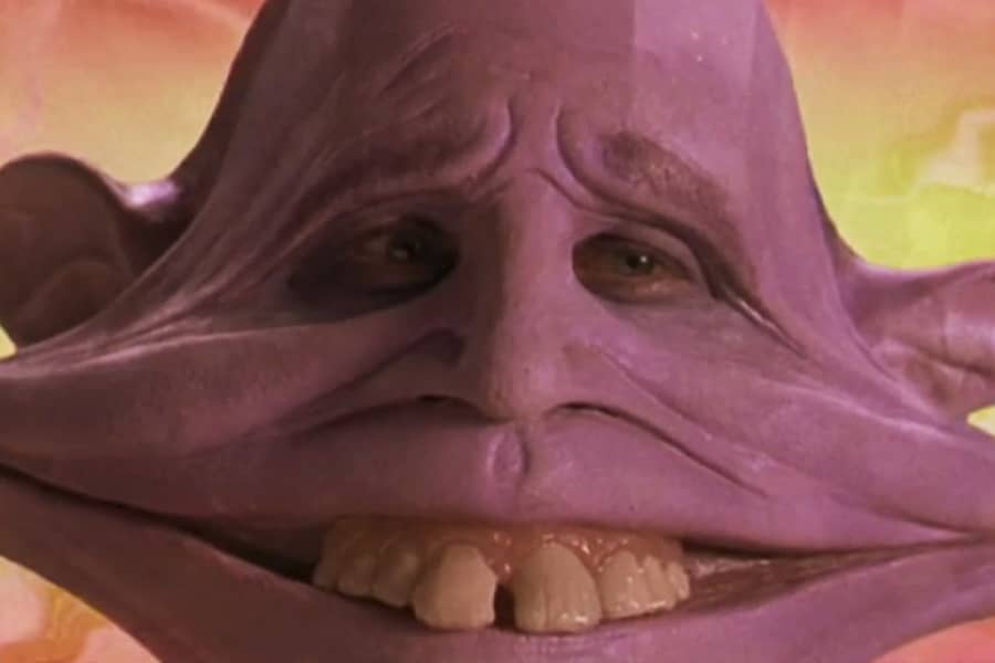 Donnamight, a Fooglie with big teeth and stretched out cheeks