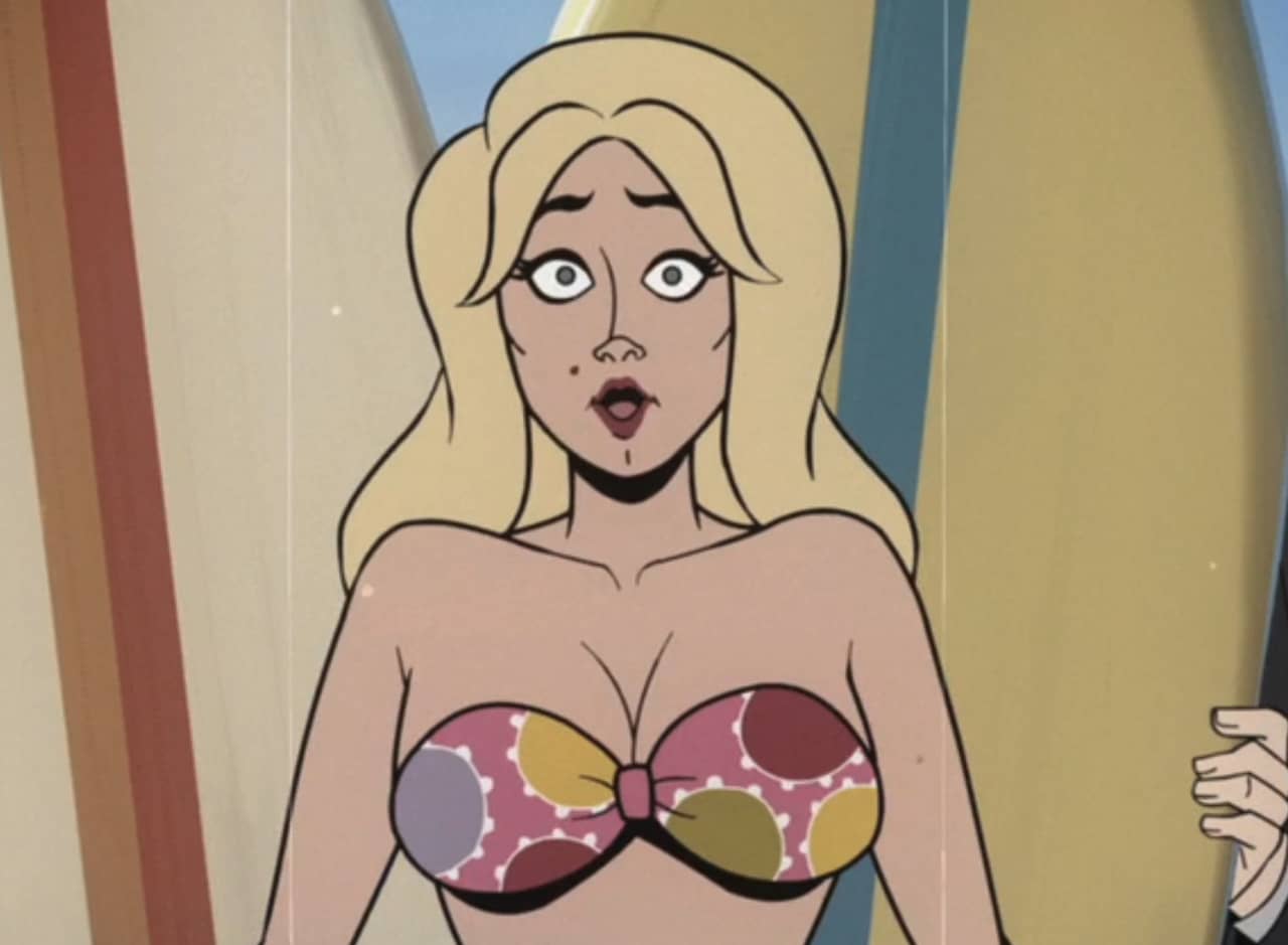 blonde woman in a bikini