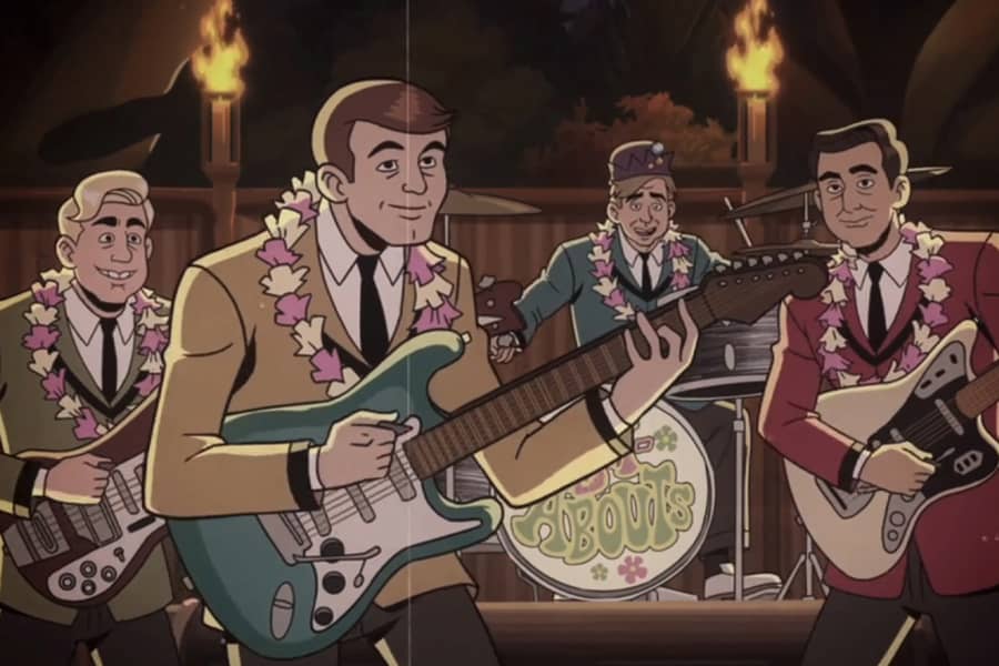 band performing at a luau