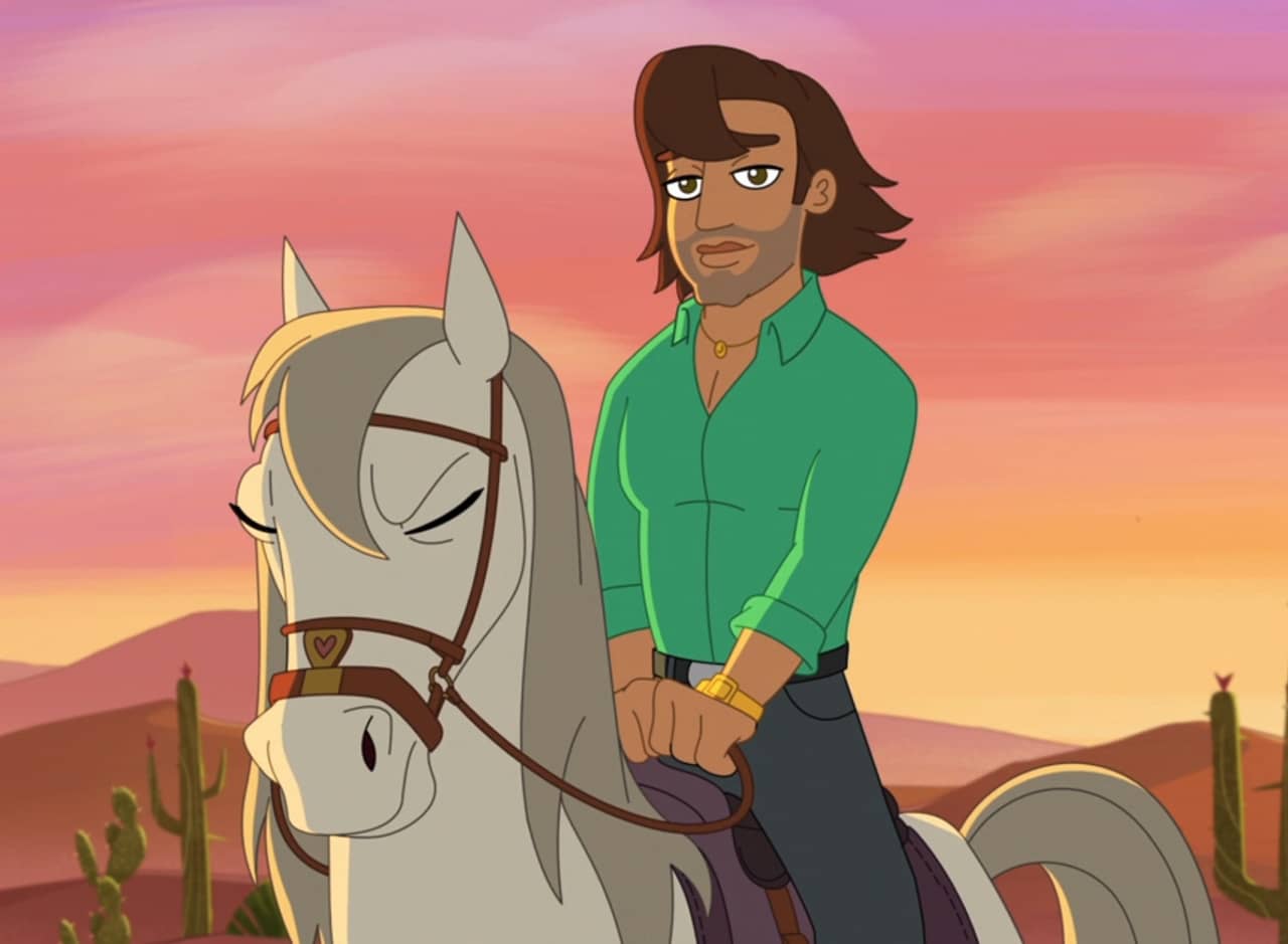 Raoul de la Fuerto on a horse in the desert